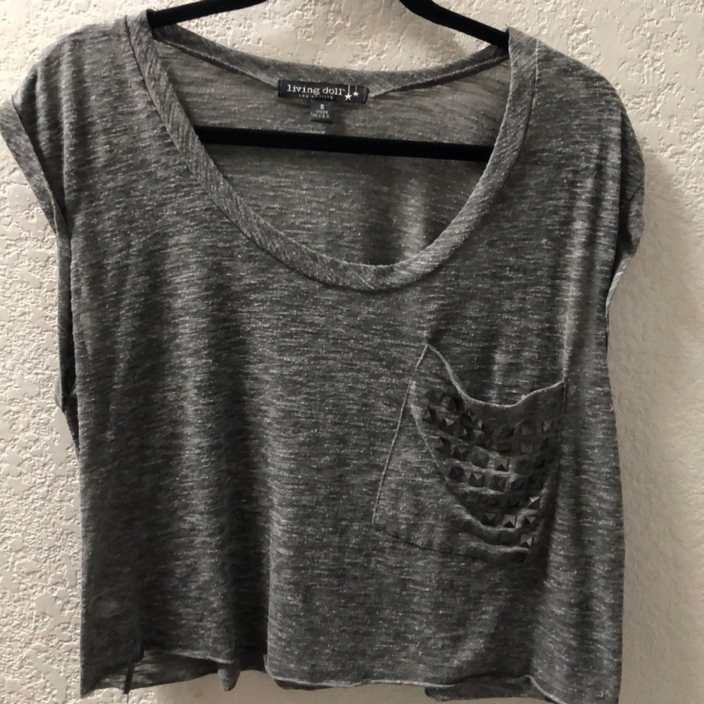 Grey crop top